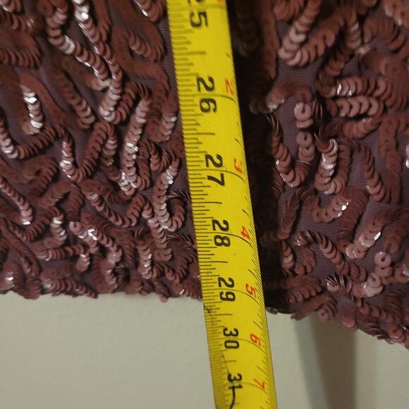 Alice + Olivia Sequined Sheath Dress, Womens 0 Berry ‎ Stretch Sparkly Evening - Picture 7 of 10